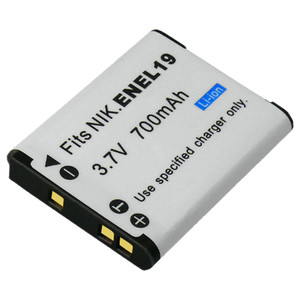Batterie Li-ion rechargeable EN-EL19 3.7V 700mAh pour appareils photo numériques <span class=keywords><strong>Nikon</strong></span>, haute capacité - Product Image 1