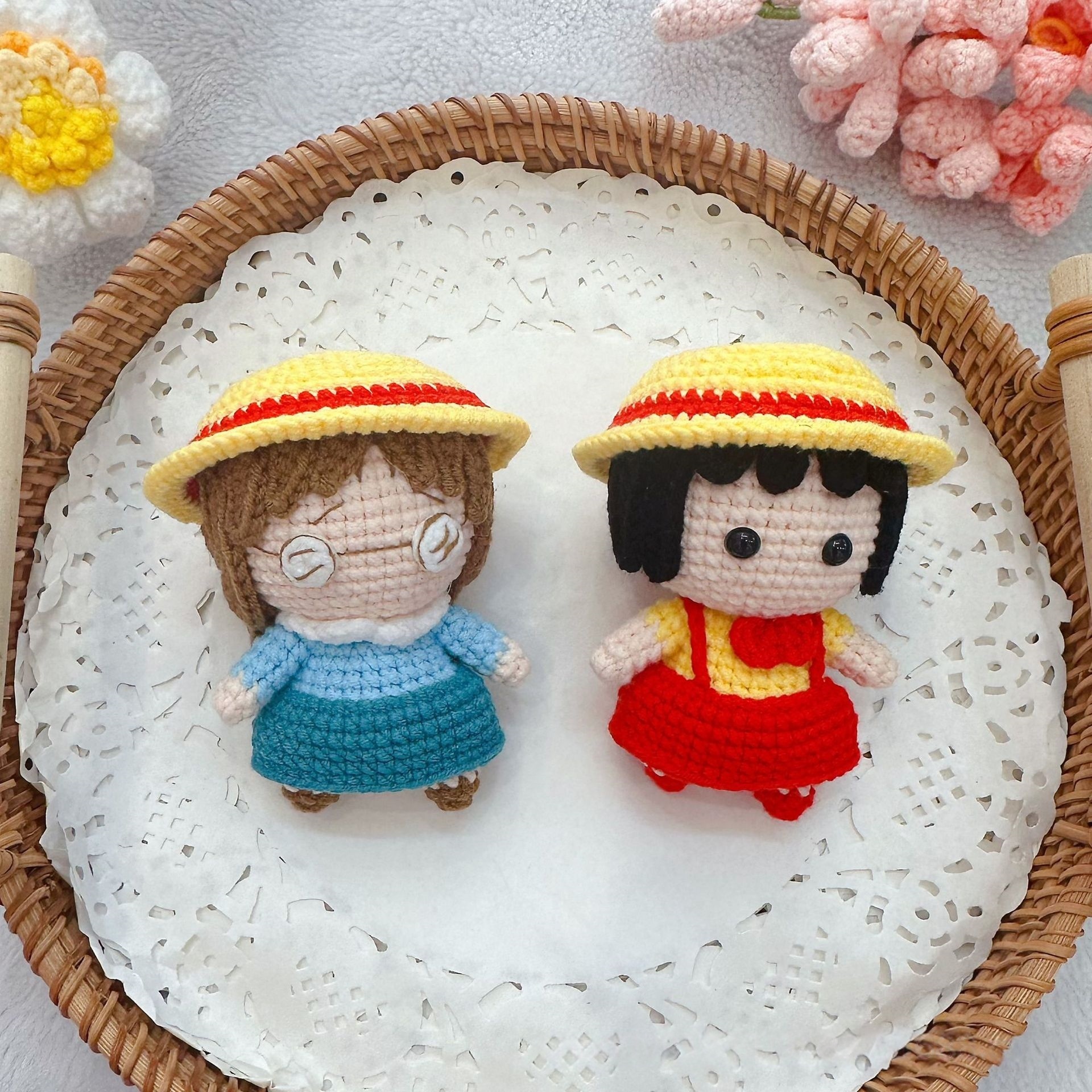 Bleu Little Maruko et Little Jade - Prix pour une paire - Hauteur 88