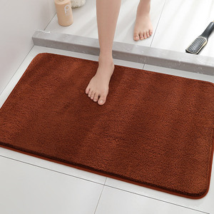 <span class=keywords><strong>Tapis</strong></span> <span class=keywords><strong>de</strong></span> salle <span class=keywords><strong>de</strong></span> bain moderne en polyester couleur unie, antidérapant et absorbant, avec texture imitation cachemire pour entrée <span class=keywords><strong>de</strong></span> douche et sol <span class=keywords><strong>de</strong></span> salle <span class=keywords><strong>de</strong></span> bain - Product Image 5