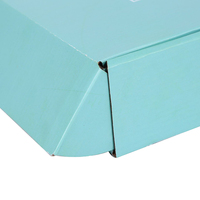 Boîtes d'expédition personnalisées en carton ondulé recyclé, avec logo en relief, pelliculage mat bleu et revêtement UV, pour chaussettes, vente en gros