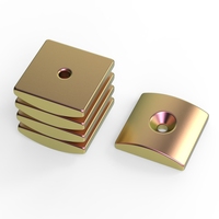 Nouvelle arrivée N45SH aimants en forme de tuile en néodyme moteur à arc permanent avec des matériaux magnétiques zingués de couleur à prix compétitif