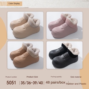 Mùa Đông Phong Cách Mới Thoải Mái Trọng Lượng Nhẹ Tất Cả Các Mùa Sử Dụng Nhà Guốc Mules Lông Lông-Lót Ấm Bông Giày Cho Bên Ngoài Sử Dụng - Product Image 2