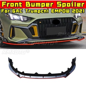 For GAC Trumpchi EMPOW 2021 Car Front Bumper <b>Lip</b> Splitter Diffuser Spoiler Body Kit <b>Gloss</b> Black Bumper <b>Lip</b> Modification Part - Product Image 3