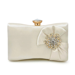 Women Handbags Luxury <b>Wedding</b> <b>Clutches</b> Purses Bowknot Elegant Ladies Square Evening Bags - Product Image 1