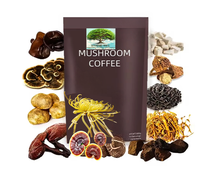 Café instantané au Ganoderma à étiquette privée personnalisée Café au Reishi Booster du système immunitaire Café aux champignons Ryze