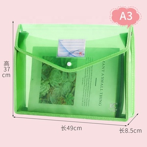 A3 A4 A5 FC Frosted Văn Phòng Nhựa PVC Trong Suốt Tài Liệu Với Nút Rõ Ràng Không Thấm Nước Thư Mục Túi Tập Tin - Product Image 2