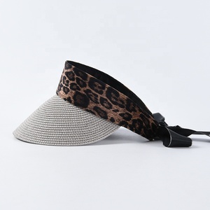 <span class=keywords><strong>Chapeau</strong></span> de soleil en paille de papier <span class=keywords><strong>anti</strong></span>-<span class=keywords><strong>UV</strong></span> avec nœud léopard pour femmes, été, plage, décontracté, voyage, robe - Product Image 3