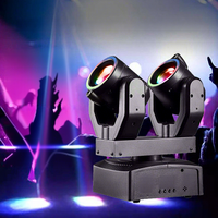 Mini projecteur laser intelligent à double tête RGB pour DJ, 2 bras, faisceau mobile, idéal pour Noël, anniversaire, mariage, DMX 512