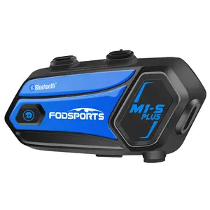 Fodsports-M1-S PLUS, comunicador completo y dúplex, auriculares inalámbricos para casco de motocicleta, 2 uds.