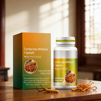 Capsules de Cordyceps Militaris Changxing en marque privée OEM, 350 mg, complément immunitaire