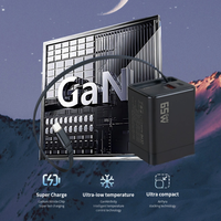 Câble rétractable double port Type-C GAN Chargeur mural à charge rapide 65W PD Block USB C Low quantité minimale de commande pour Samsung pour Xiaomi Laptop