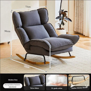 Fauteuils de salon, canapés, fauteuils à bascule, fauteuils relaxants et fauteuils inclinables pour adultes, meubles de chambre à coucher et d'allaitement en métal, style nordique moderne de luxe - Product Image 4