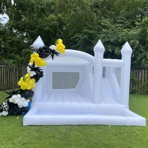 White Bounce Castle White Bounce House con tobogán y foso de bolas para niños y <span class=keywords><strong>adultos</strong></span> para decoración de <span class=keywords><strong>cumpleaños</strong></span>, fiesta, <span class=keywords><strong>alquiler</strong></span> de negocios - Product Image 4