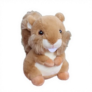 Nuovo Simpatico Peluche di Scoiattolo in Piedi, Giocattolo Morbido in Cotone PP, Antistress, Regalo di Compleanno per Bambini - Product Image 2