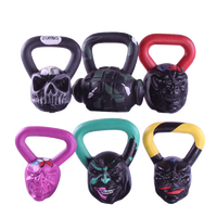 Nouvelle Arrivée taille réglable noyau de fer motif gravé skullmonster kettlebell