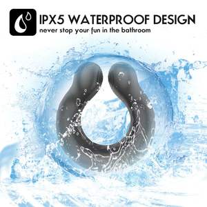 Penisring Vibrator aus Silikon Gummi Männerprodukte Starke Vibration Ejakulationsverzögerung Cockring für Männer Erwachsenen-Sexspielzeug - Product Image 3