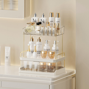 Organizador de maquillaje para tocador de baño de encimera con cajones Cosméticos para el cuidado de la piel y joyería Organizadores de baño Almacenamiento - Product Image 4