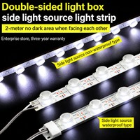 Barre lumineuse LED 12V SMD3030 en aluminium double face blanc chaud pour enseigne publicitaire personnalisable, étanche, certifiée ROHS, dimmable, Ra80