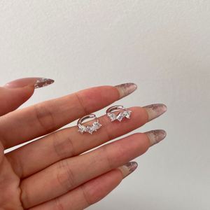 Dylam Tiny Delicate Women Jewelry Solid 925 Sterling <b>Silver</b> Rhodium Plated Multiple Shapes 5A Cubic Zirconia <b>Hoop</b> Earrings - Product Image 4