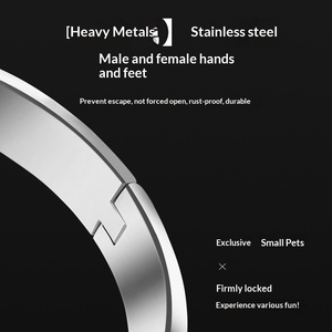 Collier, menottes et attaches pour les <span class=keywords><strong>pieds</strong></span> en acier inoxydable, jouet sexuel pour adultes, alternative métallique, épaissi, interactif, <span class=keywords><strong>esclave</strong></span> de chien - Product Image 4
