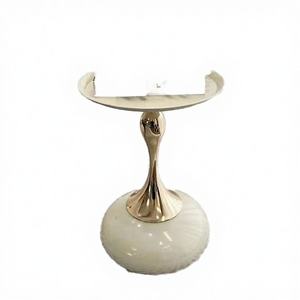 Table basse en verre mobile de luxe léger 53.8X40X36CM, design moderne et créatif, pour petit coin salon - Product Image 2