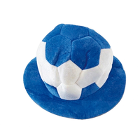 Chapeau haut à carreaux en peluche pour supporter de football, accessoire de tête pour défilé de carnaval, Halloween, cosplay, accessoire photo, fournitures de fête pour les fans de football