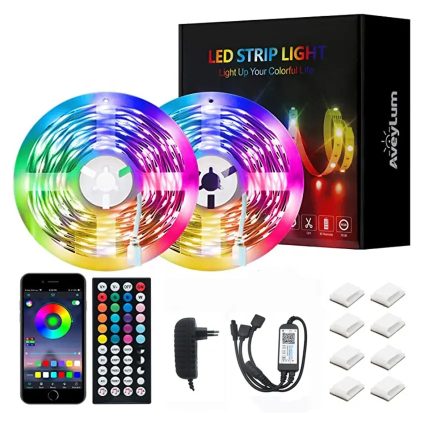 Bande LED RGB 5050 étanche Usb 5V avec télécommande sans fil Bande LED pour la décoration de la maison, de la chambre à coucher, de la télévision et du salon