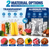 Sacs d'emballage sous vide givrés blancs imprimés en héliogravure personnalisés, pour maïs, viande, légumes, qualité alimentaire, sans BPA, sacs PET thermosoudés sur trois côtés