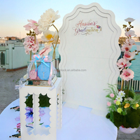NIKA Events – Panneau de fond décoratif ondulé pliable en acrylique PVC pour mariage, anniversaire, baby shower