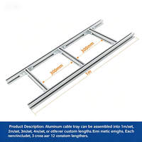 Plateau de câblage en alliage d'aluminium 0,7 mm 300 mm de large, surface anodisée, profilé extrudé, prix au mètre pour câblage