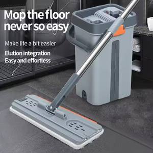 Заводская оптовая продажа, набор Плоских швабров для мытья пола, набор прочных металлических прямоугольных швабров из нержавеющей стали - Product Image 2