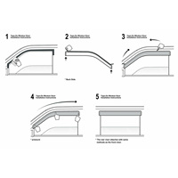 Aibyiar - Juego de 4 Viseras para Ventana, Parasol y Protector de Lluvia para Toyota CAMRY 2002-2006, Láminas Acrílicas, Protectores y Deflectores de Ventana