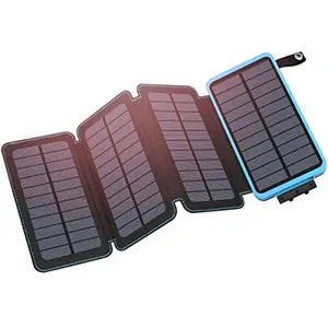 移动电源便携式充电器15000毫安太阳能电池板移动电源太阳能光伏充电器