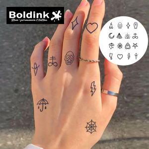 <span class=keywords><strong>Tatuaje</strong></span> de juguaje Boldink personalizado, realista, micro gótico, con diseño de <span class=keywords><strong>calavera</strong></span>, ojo, ataúd y dedo, arte corporal, resistente al agua, de larga duración (2 semanas) - Product Image 1