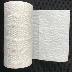 Custom Embossed Disposable Water Absorption Different Sizes Layers Roll Kitchen Paper Tissue