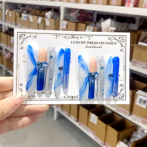 Applicazione di nuovo arrivo unghie finte finte unghie artificiali fatte a mano con colla Design unico scatola di imballaggio - Product Image 4