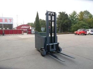 Transpalette électrique DGXP-10A à batterie plomb-acide, utilisation debout, mât à deux sections, pneus pleins, pour usage intérieur - Product Image 2