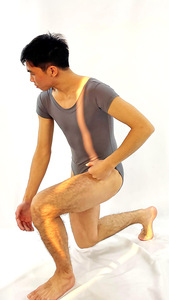 Leotardo de Ballet Negro de Nailon y Elastano de Alta Calidad y Bajo MOQ para Hombre - Product Image 6