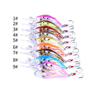 7.5CM 9G Crankbait con sonaglio <span class=keywords><strong>palla</strong></span> all'interno di nuovo tipo di plastica dura gruppo pesce come Crankbait richiamo di pesca esca galleggiante - Product Image 5