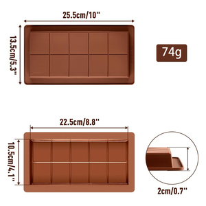 Moules en silicone pour chocolat, résistants, sans BPA, faciles <span class=keywords><strong>à</strong></span> démouler, pour la pâtisserie <span class=keywords><strong>à</strong></span> la maison, les bonbons et les desserts, très demandés - Product Image 2