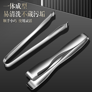 AkL 304 Stainless Steel Food Tongs Thickened Serrated Reusable <b>BBQ</b> Kitchen <b>Tools</b> - Product Image 1