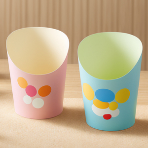 Logotipo impreso personalizado, embalaje desechable para llevar, soporte para patatas fritas, cartón, helado, huevo, gofres, vaso <span class=keywords><strong>de</strong></span> papel - Product Image 5