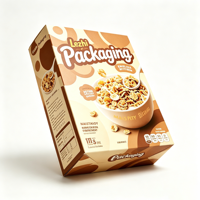 Scatola di Cartone per Cereali con Stampa Personalizzata del Logo, Scatola per Conservazione Cereali, Scatola Ecologica per Biscotti