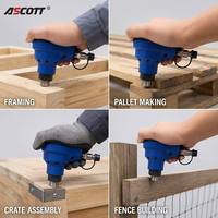 ASCOTT MSN90 Pistolet cloueur pneumatique automatique industriel en alliage d'aluminium OEM pour assemblage de charpentes de palettes et menuiserie
