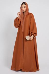 Abaya longue à manches longues de style Dubaï pour femmes musulmanes, manches lanternes, coupe ample, maxi abaya musulmane pour femmes - Product Image 2