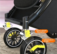 Poussette tout-terrain JXB Easy Folding High View avec siège inclinable et grand rangement