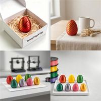 Sustainable Design Durable Silk Finish PLA 3D Printed Spiral Fidget Egg with Multi-Color Options - Manufacturer Direct