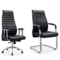 Chaise de bureau ergonomique KMJ, chaise pivotante moderne en cuir, dossier haut, chaises de bureau confortables pour cadres avec accoudoirs