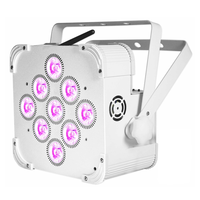 Lumières à batterie rechargeable à distance DMX IR 9x18W WIFI LED plat par RGBWA + UV 6 en 1 sans fil haute puissance fête mariage disco