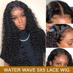 生越南处女发200密度水波高清蕾丝正面假发水波假发卷发人发无胶假发 - Product Image 2